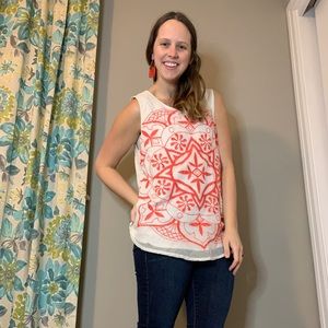 Lucky Brand Embroidered Tank